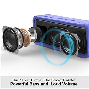 Douni A3 Plus Portable Bluetooth Speakers 20W IPX7 Waterproof Wireless Built in TF Card NFC Power Bank with Enhanced Bass Long Playing Time for Shower Beach Party Pool Camping 