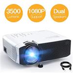 Projector, APEMAN Mini Portable 3500L Video Projector LED with Dual Speakers 45000 Hours Support HD 1080P HDMI/VGA/TF/AV/USB, Laptop/TV Box/Phone/PS4 for Home Theater Entertainment [No Noise Version]