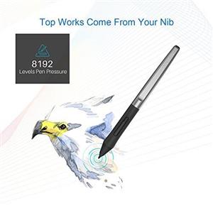 Huion H1060P Drawing Tablet Battery Free Graphics with 8192 Levels Pressure Sensitivity Tilt Function 12 Express Keys 10x6.25inch Digital Pen 