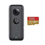 Insta360 ONE X 360 Panoramic Action Camera Pre-Inserted 32GB V30 microSDXC Card (Official E-Commerce Memory Card Bundle) Travel Vlog Sport