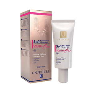 کرم ژل دورچشم 5 در 1 آنژسل (یوت لاین) -  EYE CONTOUR CREAM GEL 5 IN 1 UNJECELL (YOUTH LINE)