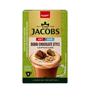 کاپوچینو جاکوبس دبی چاکلت استایل ۸ عددی ۱۵۶ گرمJacobs Dubai Chocolate Style Cappuccino 8 Sticks