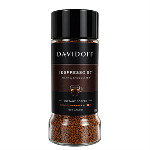 قهوه فوری داویدوف Espresso 57 – شیشه ۱۰۰ گرمی (Davidoff Espresso 57 Instant Coffee 100g)