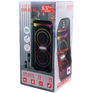 اسپیکر چمدانی بلوتوثی DR-6616 + میکروفون و ریموت کنترل