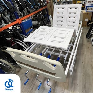 تخت مکانیکی بیمار سه شکن با تنظیم ارتفاع (رویه ABS)