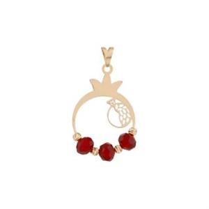 آویز گردنبند طلا 18 عیار زنانه مدل MM2012 طرح انار مهر گالری 