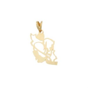 آویز گردنبند طلا 18 عیار زنانه طرح MM2270 نقشه ی ایران مهر گالری 