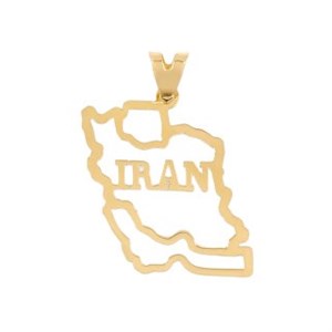 آویز گردنبند طلا 18 عیار زنانه طرح ایران کد MM2293 مهر گالری 