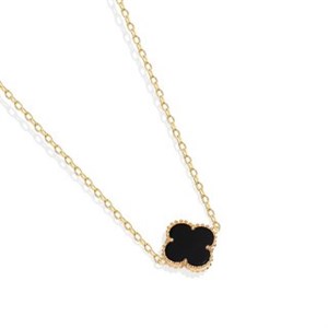 گردنبند طلا 18 عیار مدل ونکلیف مشکی 1 ماوی ماوی گالری 