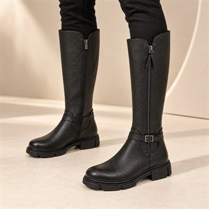 بوت چرم طبیعی زنانه کد 371