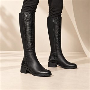 بوت چرم طبیعی زنانه پشت کش کد 460