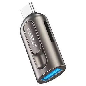 مبدل OTG USB به USB-C و کارتخوان ارلدام مدل OT98