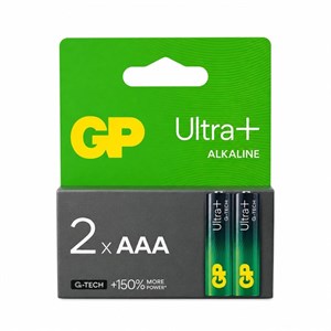 باتری نیم قلمی آلکالاین GP Ultra Plus AAA بسته 2 عددی