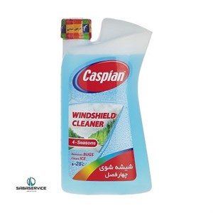 مایع شیشه شوی برند کاسپین حجم 1 لیتری بسته 2 عددی