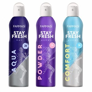 اسپری بدن مردانه و زنانه مدل stay fresh فارماسی Farmasi حجم 150 میل