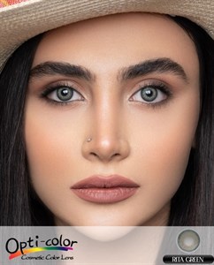 لنز رنگی سالیانه برند اپتی کالر مدل ریتا گرین rita green