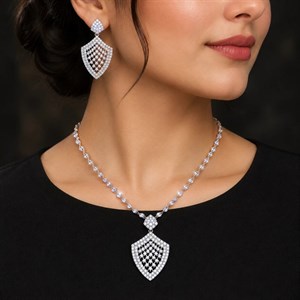 نیم ست مجلسی طرح جواهر کد nm259 گالری زیورآلات آوآرین