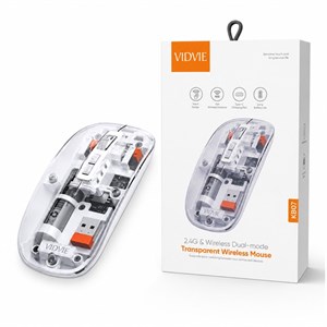 موس بی سیم شفاف ویدوی مدل KB07 با اتصال دوگانه