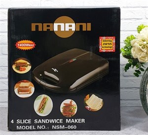 ساندویچ ساز ۴ اسلایس نانانی NSM-060 رنگ سفید