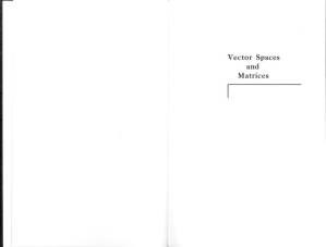 دانلود کتاب Vector Spaces and Matrices