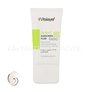 فلوئید ضد آفتاب اکتی ویت SPF50 بی رنگ ویتالیر