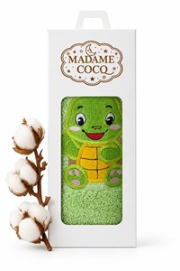 حوله دستی 60*40  کودک طرح لاک پشت برند madame coco