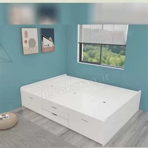تخت خواب دونفره تمام ام دی اف می باشد F99 فیلبندشاپ مدل 817823