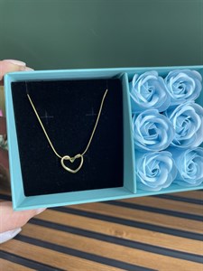 گردنبند قلب دفرمه پینترستی دخترانه