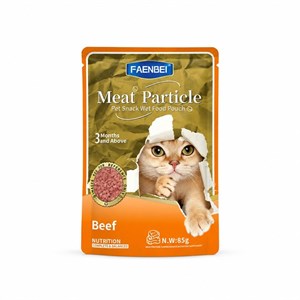 پوچ گربه فنبی با طعم گوشت Faenbei Cat Meat Particle with Chicken Pouch وزن 85 گرم
