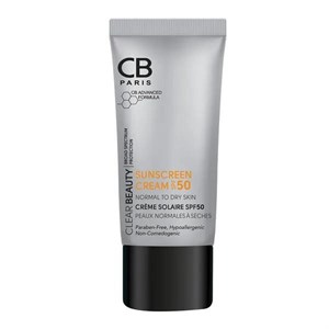 کرم ضدآفتاب پوست نرمال تا خشک بی رنگ SPF50 سی بی