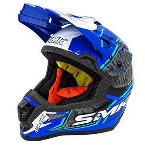 کلاه کاسکت کراسی SMK Allterra S01 سورمه ای طوسی
