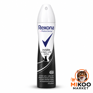 اسپری ضد تعریق زنانه رکسونا Rexona Invisible Black + White حجم ۲۰۰ میلی‌ لیتر