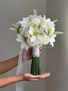 دسته گل مصنوعی عروس پیونی ماگنولیا
