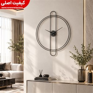 ساعت دیواری مدرن مدل H171 با طراحی دایره ای و خطوط عمودی