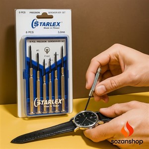 پیچ گوشتی ساعتی استارلکس 6 عددی تایوانی