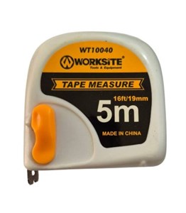 متر 5 متری فیسکویی نوار سفید ورک سایت WORK SITE مدل WT10040