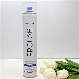 اسپری حالت دهنده مو پرولب با قدرت حفظ حالت مو 5 کاسپین مدل ProLab مناسب برای انواع مو حجم 500 میل رنگ سفید