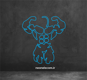 تابلو نئون باشگاه بدنسازی (GYM) کد 62 با آداپتور