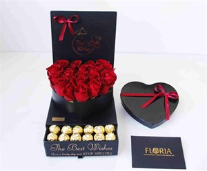 باکس گل رز و شکلات ولنتاین 1