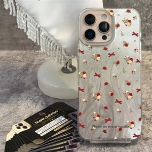 قاب طرح گل و پاپیون مناسب برای IPhone 16 Pro Max