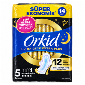 نوار بهداشتی شب ارکید Orkid Ultra Gece Extra Plus سایز 5 بسته 14 عددی