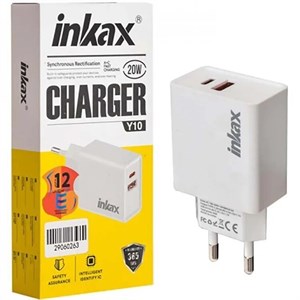 شارژر دیواری اینکاکس مدل Y10 (20W دو پورت)