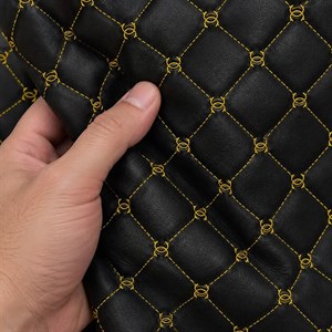 چرم PVC گل‌دوزی سه‌بعدی شنل سارووان - کد E-L-24