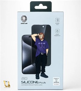 گلس پرایوسی گرین لاین 3D Silicon plus آیفون 13/14 و 13 پرو