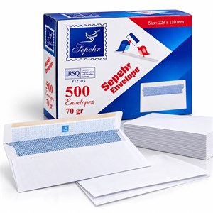 پاکت ملخی سفید (500 عددی)(roham)