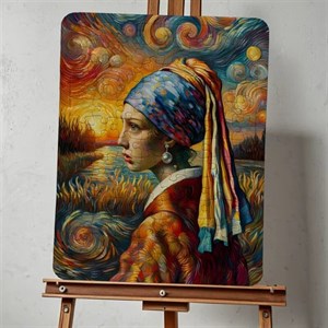 پازل طرح نقاشی دختری با گوشواره مروارید کد 1257