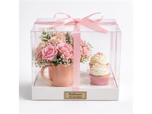 باکس گل و کیک با ارسال فوری برای تحویل امن و سریع
