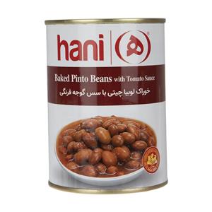 خوراک لوبیا چیتی با سس گوجه فرنگی هانی وزن 380 گرم Hani Baked Pinto Beans with Tomato Sauce gr 