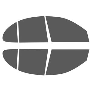 برچسب دودی شیشه خودرو مدل JC33 مناسب برای تیبا  مجموعه 6 عددی