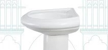 کاسه روشویی ایساتیس سه گوش پارس درجه 3